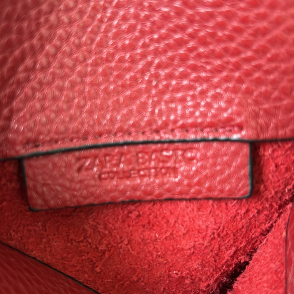 Zara drawstring hobo style backpack with top handles. All leather.